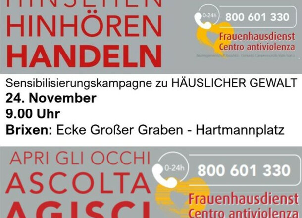 Häusliche Gewalt: Nicht wegsehen, handeln!