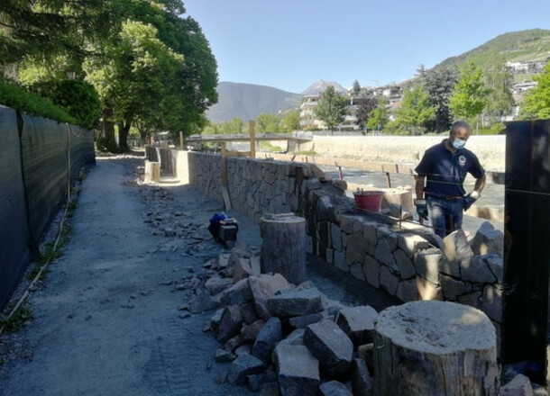 Bacini montani: proseguono i lavori lungo l’Isarco a Bressanone