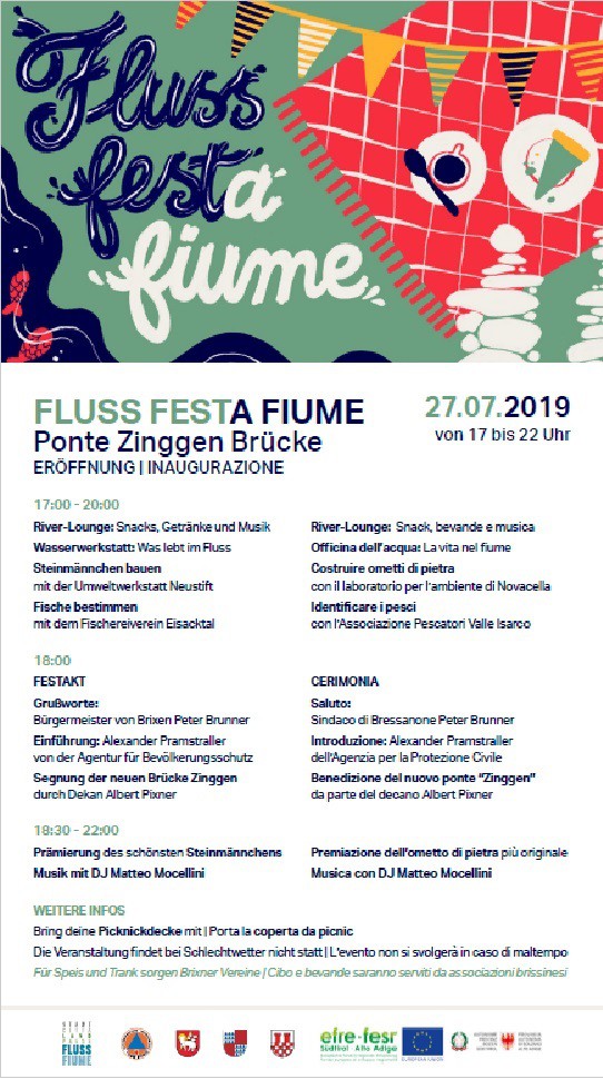 Fluss Fest Zinggen Brücke