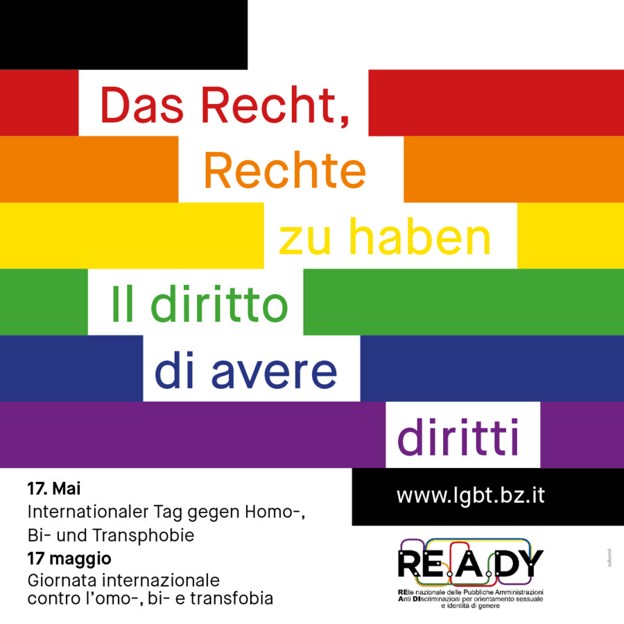 Bressanone partecipa alla Giornata contro l'omofobia