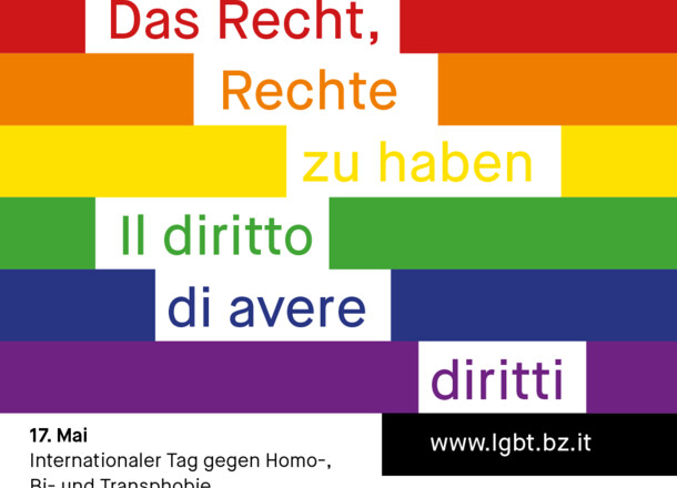 Bressanone partecipa alla Giornata contro l'omofobia
